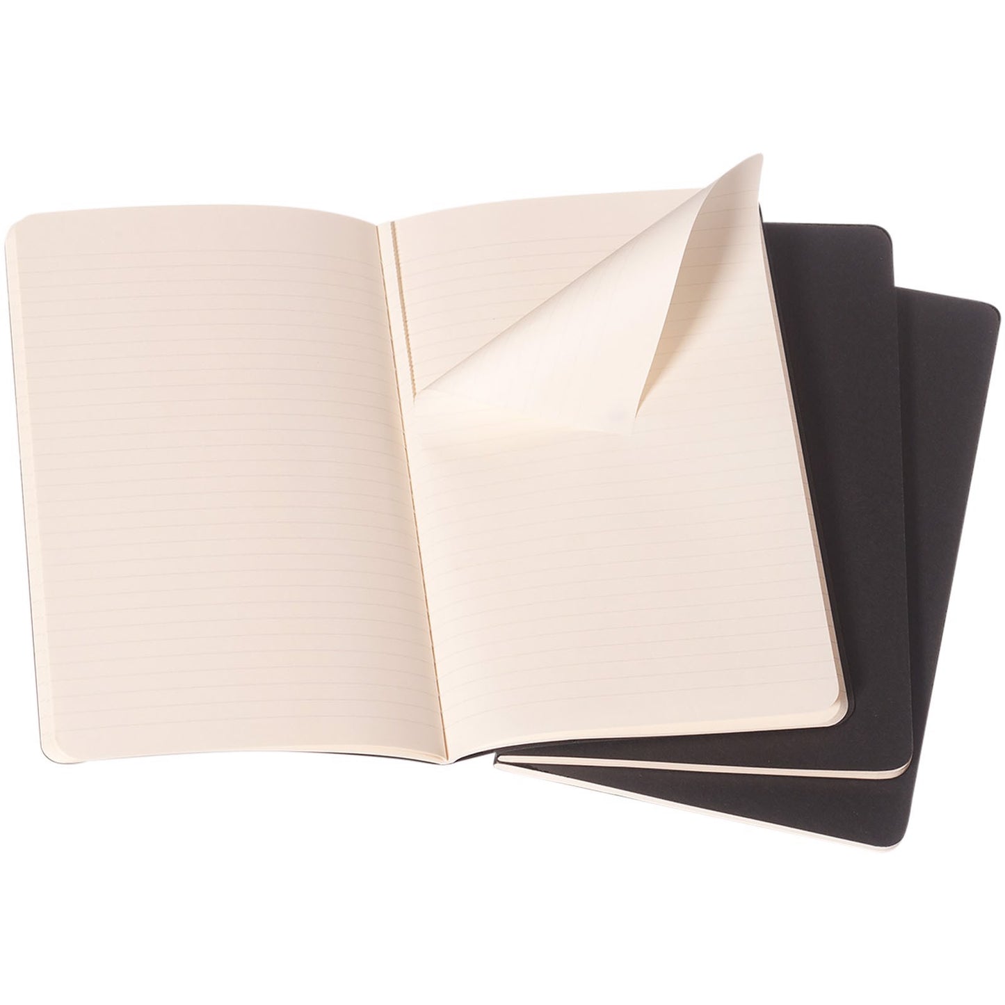 Moleskine Cahier Journal L -Set of 3 - Solid Black