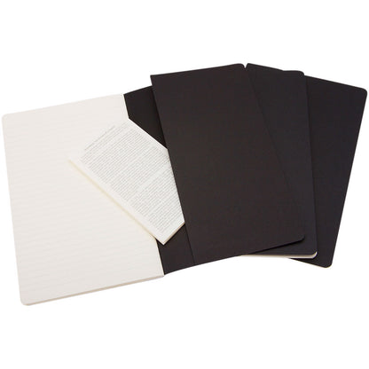 Moleskine Cahier Journal L -Set of 3 - Solid Black