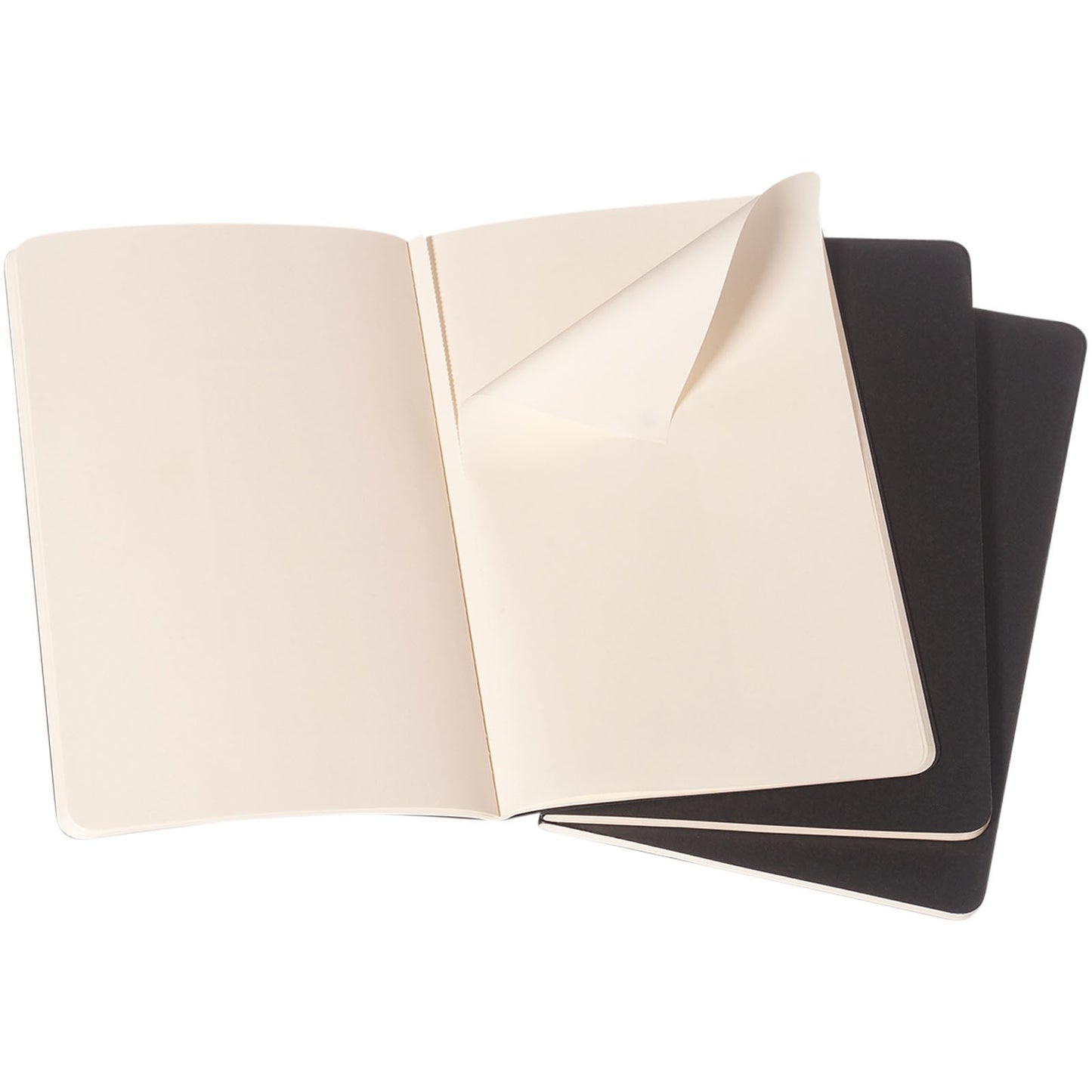 Moleskine Cahier Journal L -Set of 3 - Solid Black