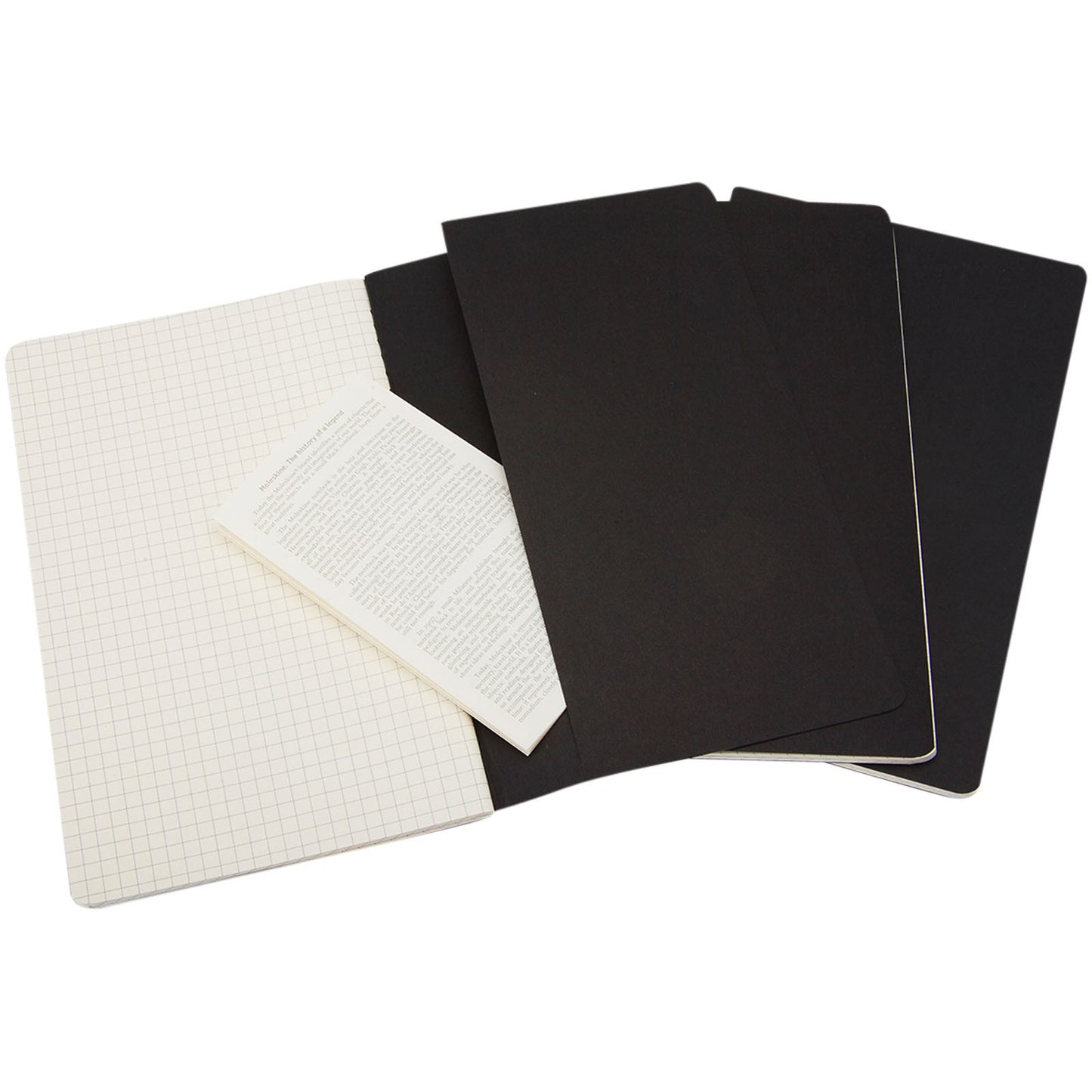 Moleskine Cahier Journal L -Set of 3 - Solid Black